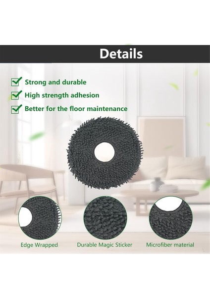 Roborock Qrevo Curv/qrevo Pro/qrevo Master/qrevo Plus Elektrikli Süpürge Yedek Parçaları Için 4 Adet Mop Ped Seti Mop Bezi (Yurt Dışından) fırsatları
