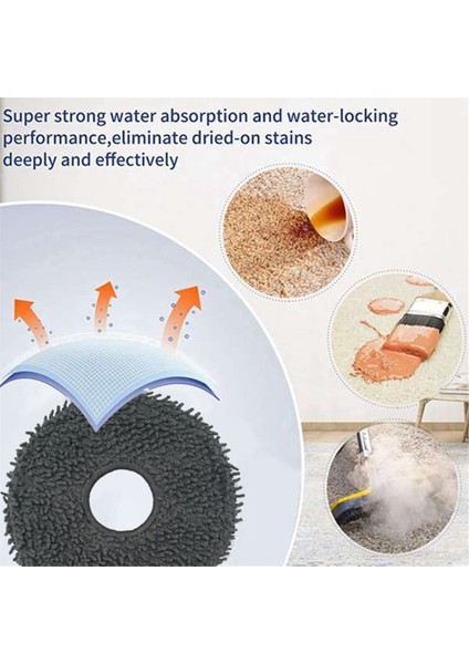 Roborock Qrevo Curv/qrevo Pro/qrevo Master/qrevo Plus Elektrikli Süpürge Yedek Parçaları Için 4 Adet Mop Ped Seti Mop Bezi (Yurt Dışından) indirimleri