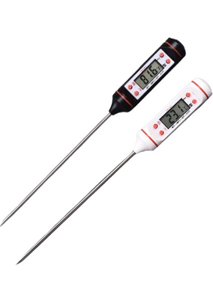 Mutfak Gıda Termometresi LCD Dijital Termometre Açık Hava Barbekü Et Pişirme Gıda Termometresi (Yurt Dışından)