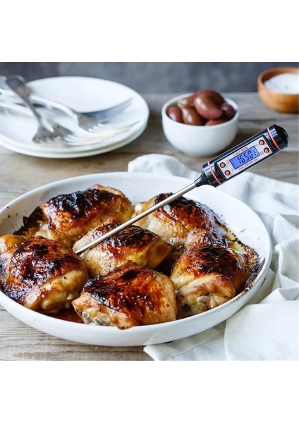 Mutfak Gıda Termometresi LCD Dijital Termometre Açık Hava Barbekü Et Pişirme Gıda Termometresi (Yurt Dışından) indirimleri