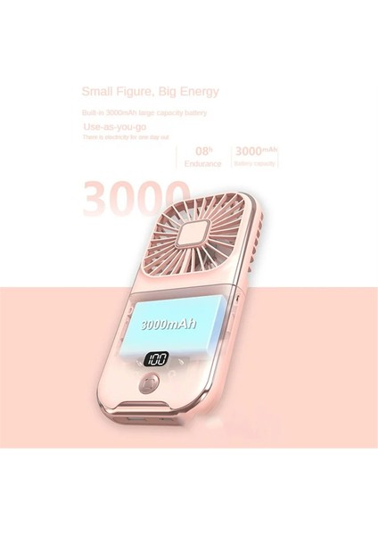 Açık Hava Mini Fan Boyun Askılı Mobil Güç Fanı Masaüstü Stand Boyun Askılı Fan Taşınabilir El Tipi Fan USB Şarj B (Yurt Dışından) indirimleri