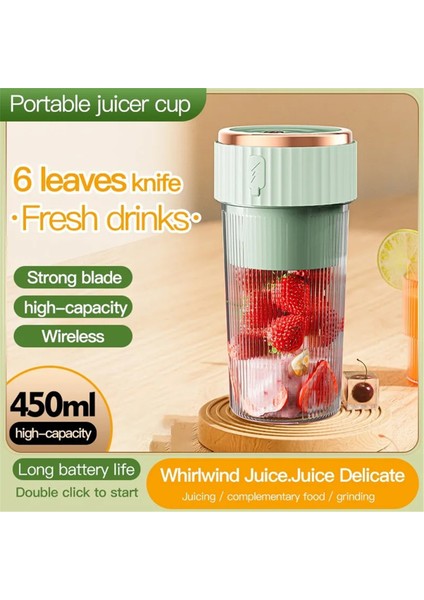 Kablosuz Taşınabilir Meyve Mikseri Juicy Blender Sıkacağı Makinesi USB Şarjlı Taşınabilir El Sıkacağı Beyaz (Yurt Dışından) fiyatları