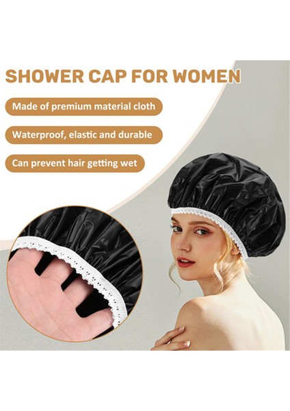 5 Adet Ev Su Geçirmez Duş Bonesi, Yüzme Bonesi, Otel Elastik Duş Bonesi Saç Seti (Yurt Dışından) fırsatları