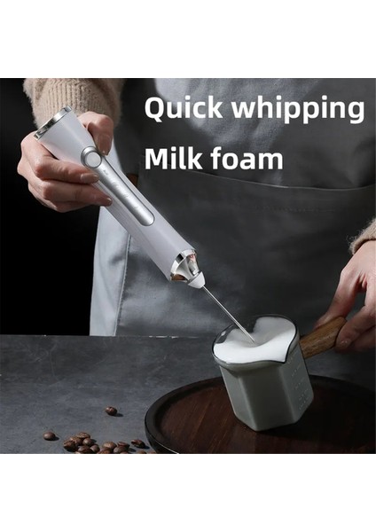 USB Elektrikli Süt Köpürtücü, Kahve Makinesi Blender, Mutfak Mini Kablosuz Yumurta Çırpıcı, Huang Krema Karıştırıcı Beyaz (Yurt Dışından) indirimleri