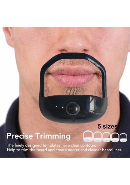 5 Adet Sakal Şekillendirme Şablonu Fransız Sakalı Veya Keçi Sakalı Tıraş Şablonu Bıyık Şekillendirme Aracı Siyah (Yurt Dışından) fiyatları