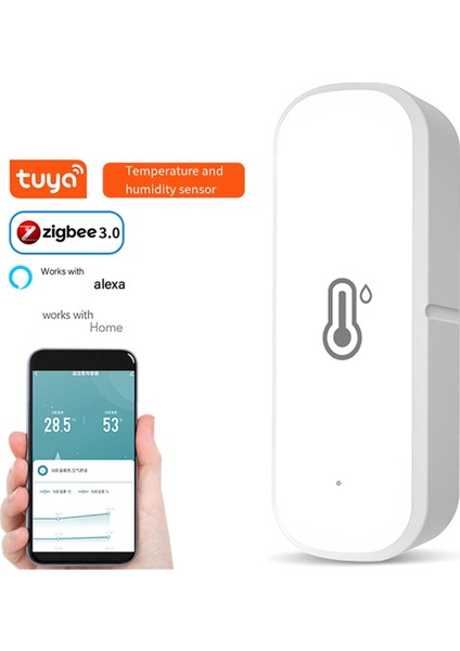 Zigbee Nem ve Sıcaklık Sensörü Akıllı Higrometre Termometre Uzaktan Izleme ve Uyarılar Akıllı Ev (Yurt Dışından) indirimleri