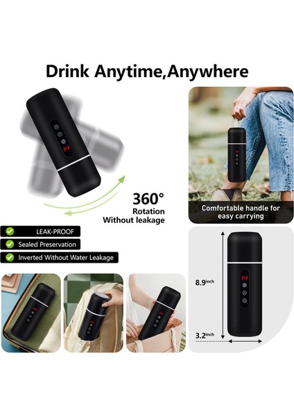 Taşınabilir Araba Su Isıtıcısı Taşınabilir Elektrikli Seyahat Su Isıtıcısı Araba Kahve Isıtıcısı Çay Kahve ve Süt Isıtmaya Uygun 500 ml (Yurt Dışından) fırsatları