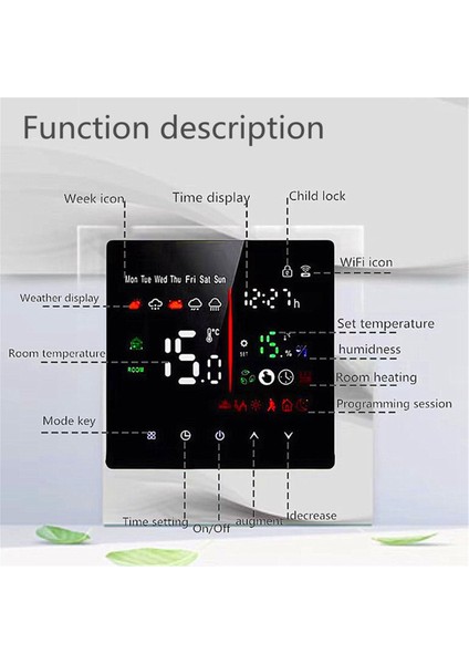 Tuya Wifi Akıllı Termostat Ev Için Programlanabilir Termostat 16A Elektrikli Isıtma Google Home ve Alexa B Üzerinden Ses Kontrolü (Yurt Dışından) indirimleri