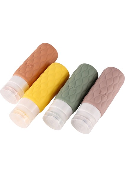 4 Adet 100ML Silikon Seyahat Şişeleri Seti Tuvalet Malzemeleri Için Sızdırmaz Sıkılabilir Kozmetik Şampuan Krem Saç Kremi Losyon Sabun (Yurt Dışından) fırsatları