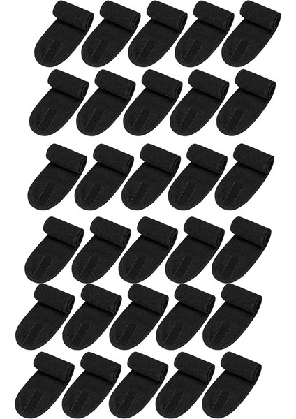 30 Paket Spa Baş Bandı Yüz Estetisyeni Saç Sarma Kadınlar Için Ayarlanabilir Makyaj Spor Duş Germe Havlusu Siyah (Yurt Dışından)