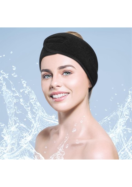 30 Paket Spa Baş Bandı Yüz Estetisyeni Saç Sarma Kadınlar Için Ayarlanabilir Makyaj Spor Duş Germe Havlusu Siyah (Yurt Dışından) modelleri