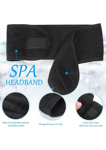 30 Paket Spa Baş Bandı Yüz Estetisyeni Saç Sarma Kadınlar Için Ayarlanabilir Makyaj Spor Duş Germe Havlusu Siyah (Yurt Dışından) fırsatları