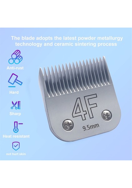 4f 9.5mm Çıkarılabilir Evcil Köpek Bakım Tıraş Makinesi Seramik Bıçak Çoğu Andis Oster A5 Wahl KM10 Serisi Tıraş Makinesi Için Yedek (Yurt Dışından) indirimleri