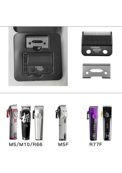 Madeshow M5 M10 R77F Profesyonel Saç Kesme Makinesi Seti Için Değiştirilebilir Kesme Başlığı Saç Kesme Bıçağı Gümüş (Yurt Dışından) modelleri