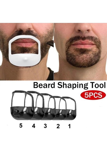5 Adet Sakal Şekillendirme Şablonu Fransız Sakalı Veya Keçi Sakalı Tıraş Şablonu Bıyık Şekillendirme Aracı Beyaz (Yurt Dışından) indirimleri