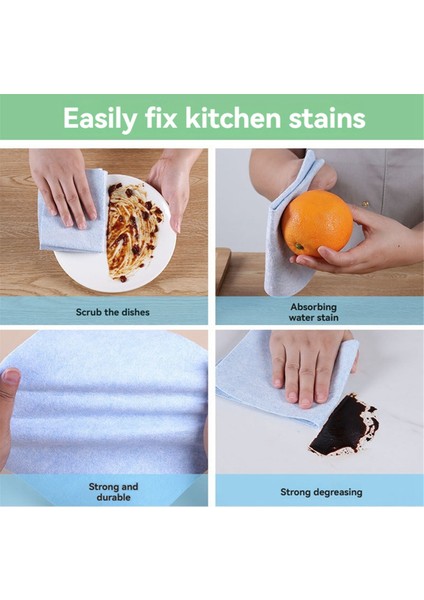 Mutfak Temizlik Bezi Yıkanabilir ve Tekrar Kullanılabilir 25 x 200 cm Lint-Free Yüksek Su ve Kir Emici Mutfak Banyo (Yurt Dışından) indirimleri