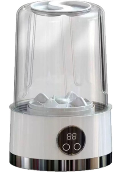 Mini Şarj Edilebilir Çamaşır Makinesi Iç Çamaşırı Seyahat Taşınabilir Küçük Çorap Çamaşır Makinesi Giysi Kovası Beyaz (Yurt Dışından)