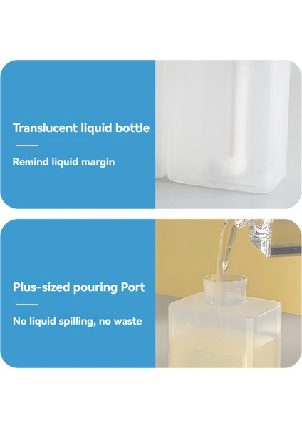 300ML Otomatik Sensörlü Çift Sabunluk USB Şarjlı Sabunluk 3 Seviye Ayarlanabilir Duvara Monte Banyo, B (Yurt Dışından)