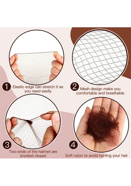 50 Adet Örgü Saç Ağları ve 100 Adet U Şeklinde, Gıda Hizmet Çalışanları Için Saç Ağları, Kadınlar ve Erkekler Için Saç Ağları Kahverengi (Yurt Dışından) fırsatları