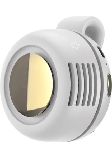 Bel Askılı Şarjlı Fan Bel Klipsli Mini Cyclone Fan Taşınabilir USB Şarjlı Fan Tembel Klipsli Küçük Cyclone Fan Beyaz (Yurt Dışından)