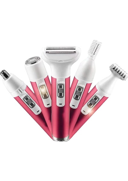 Kadınlar Için Elektrikli Tıraş Makinesi, 5'i 1 Arada Kadın Tıraş Makinesi Elektrikli Bikini Düzeltici Kasık Kılı Alma (Yurt Dışından)