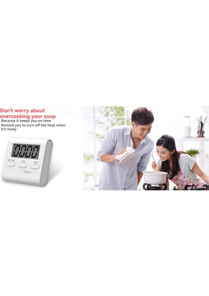 Mutfak Zamanlayıcıları Büyük LCD Dijital Mutfak Geri Sayım Zamanlayıcısı Kronometre Alarmlar Kullanışlı Pişirme Alarmları Saat (Yurt Dışından)
