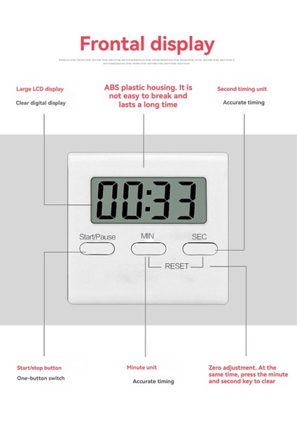 Mutfak Zamanlayıcıları Büyük LCD Dijital Mutfak Geri Sayım Zamanlayıcısı Kronometre Alarmlar Kullanışlı Pişirme Alarmları Saat (Yurt Dışından) fırsatları