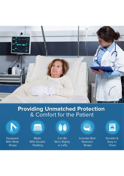 Güvenlik Eldivenleri Tek Beden Tüm El Kısıtlama Eldivenleri Yaşlılar ve Prosedürler Için Ekstra Dolgu ile Üretilmiştir 2 Eldiven (Yurt Dışından) modelleri