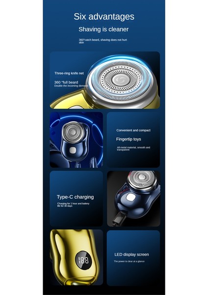 Elektrikli Tıraş Makinesi USB Şarj Edilebilir Dijital Ekranlı Tıraş Makinesi Mini Taşınabilir Çok Fonksiyonlu Seyahat Erkek Tıraş Makinesi Taşınabilir, A (Yurt Dışından) modelleri