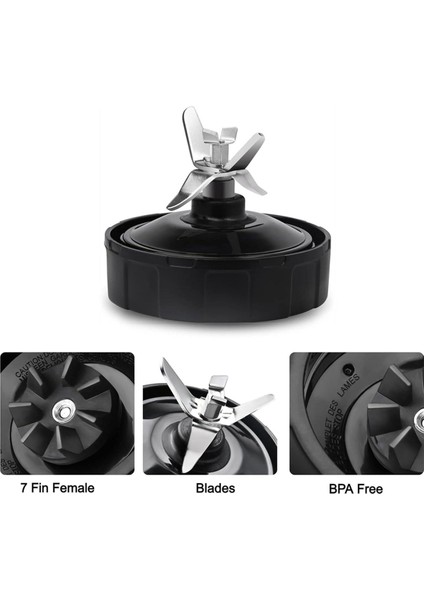 Ninja BL480 BL482 BL642 BL682 NN102 Blender Yedek Parçaları Için 7 Fins Blender Bıçağı Çıkarıcı Bıçak Takımı (Yurt Dışından) fiyatları
