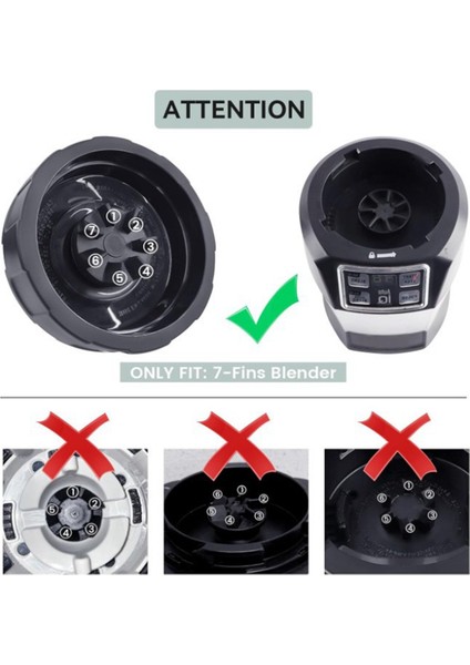 Ninja BL480 BL482 BL642 BL682 NN102 Blender Yedek Parçaları Için 7 Fins Blender Bıçağı Çıkarıcı Bıçak Takımı (Yurt Dışından) indirimleri
