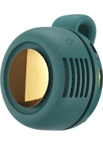 Bel Askılı Şarjlı Fan Bel Klipsli Mini Cyclone Fan Taşınabilir USB Şarjlı Fan Tembel Klipsli Küçük Cyclone Fan Yeşil (Yurt Dışından)