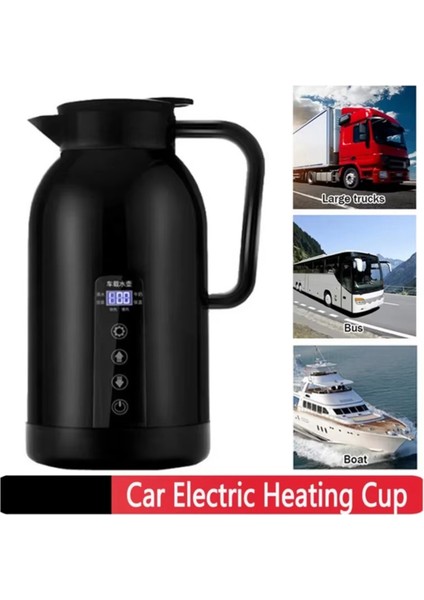 Araba Sıcak Su Isıtıcısı 1200ML Açık Su Bardağı Araba Sıcaklık Kontrolü LCD Ekran Araba Seyahat Kahve Makinesi (Yurt Dışından) fiyatları