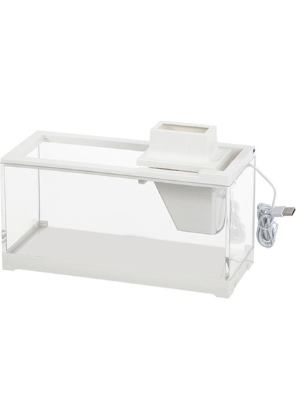 Ofis ve Ev Için LED Aydınlatmalı Sessiz Filtreli Masaüstü Akvaryum Balık Tankı Besleme Akvaryumu (Yurt Dışından)