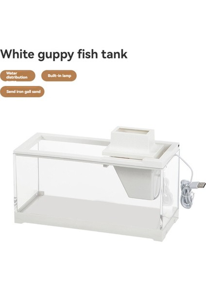 Ofis ve Ev Için LED Aydınlatmalı Sessiz Filtreli Masaüstü Akvaryum Balık Tankı Besleme Akvaryumu (Yurt Dışından) fırsatları