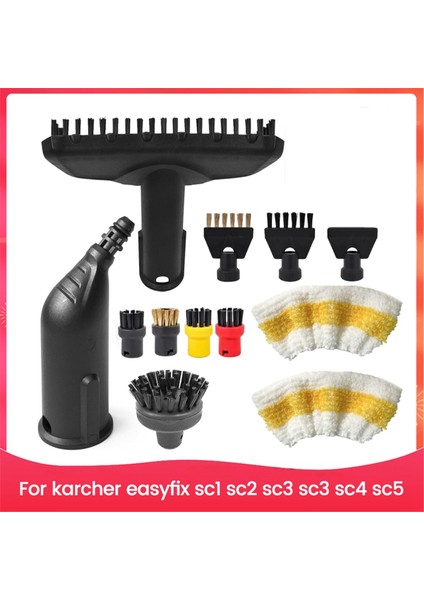 Karcher Easyfix Sc1 Sc2 Sc3 Sc4 Sc5 Buharlı Temizleyici Aksesuarları Için 12 Adet Yuvarlak Fırça Seti Nozul Yedek Parçaları (Yurt Dışından)