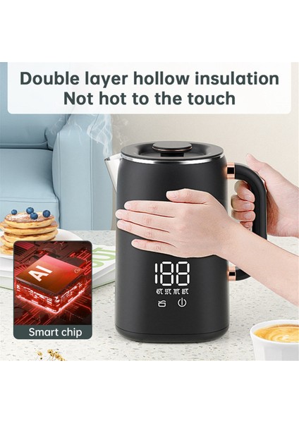Çay ve Kahve Yapmaya Uygun Elektrikli Su Isıtıcısı, Dijital Ekran Sıcaklık Kontrolü Çift Katmanlı Yalıtım Su Isıtıcısı (Abd) (Yurt Dışından) fırsatları