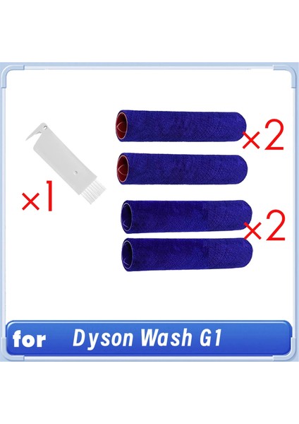 Dyson Wash G1 Zemin Yıkama Makinesi Temizleyici Yumuşak Aksesuar Yedek Parçası Için 1 Temizleme Fırçası ile 2 Set Ana Fırça Silindiri (Yurt Dışından)