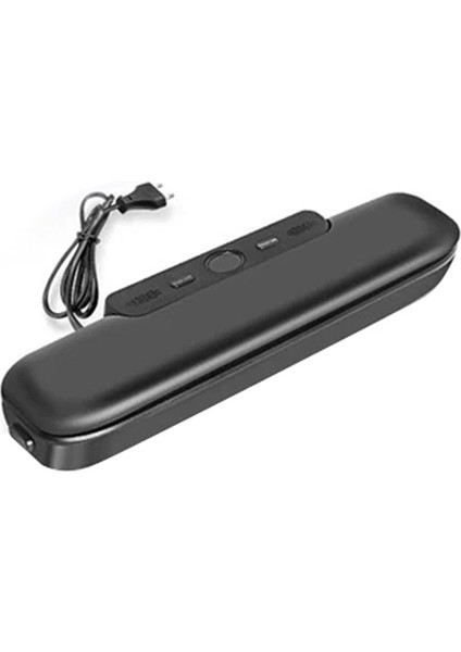 50 Adet Gıda Saklama Poşeti Vakumlu Sızdırmazlık Makinesi Ab Fişli Otomatik Gıda Saklama Vakum Makinesi - Siyah (Yurt Dışından)