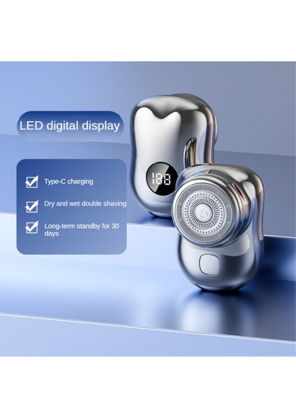 Elektrikli Tıraş Makinesi USB Şarj Edilebilir Dijital Ekranlı Tıraş Makinesi Mini Taşınabilir Çok Fonksiyonlu Seyahat Erkek Tıraş Makinesi Taşınabilir, D (Yurt Dışından) modelleri