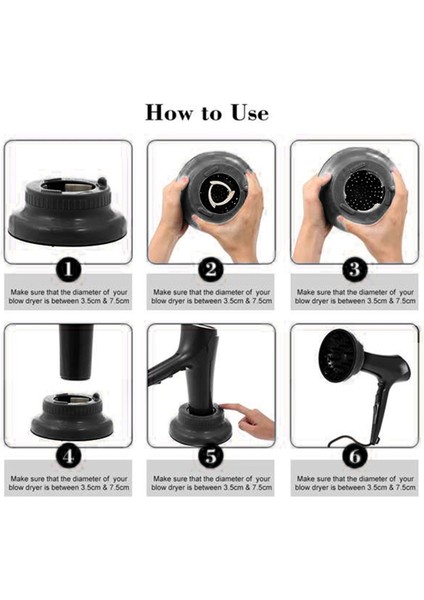 Saç Kurutma Makinesi Difüzörü Ince Kalın Kıvırcık Dalga ve Kabarık Saçlar Için Evrensel Saç Difüzörü Aparatı Salon Aleti (Yurt Dışından) indirimleri