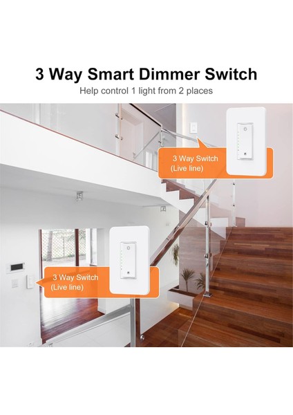 Akıllı Dimmer Anahtarı Işık Anahtarı Wifi Anahtarı LED Işıklar Için Akıllı Yaşam Uygulaması Kontrolü Akıllı Ses Kontrolü (Yurt Dışından)