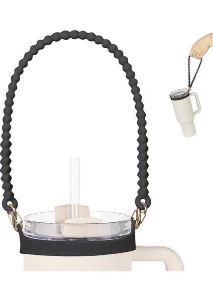 Yumuşak ve Dayanıklı Su Şişesi Tutucu, Askı, Boyun Askısı, Askılı Taşıyıcı - Çoğu 8-40OZ Su Şişesine Uyar, Siyah (Yurt Dışından) fiyatları