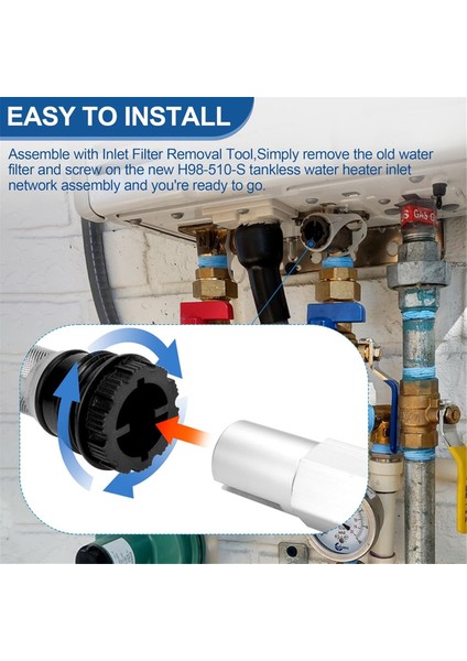 Rinnai Tankless Su Isıtıcı Filtresi ve Giriş Filtresi Sökme Aleti Için H98-510-S (Yurt Dışından) indirimleri