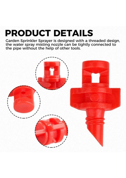 100 Adet 360 Derece Sisleme Nozulu Sulama, Bahçe Sulama Sistemi Için Yağmurlama Püskürtücü, Püskürtücü Otomatik Damlatıcılar (Yurt Dışından) modelleri