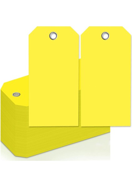 3/4 Inç x 2 3/8 Inç Neon Nakliye Etiketleri, Güçlendirilmiş Delikli Boş Ağır Hizmet Tipi Askılı Etiketler, Yazılabilir Bagaj Etiketleri, B (Yurt Dışından)