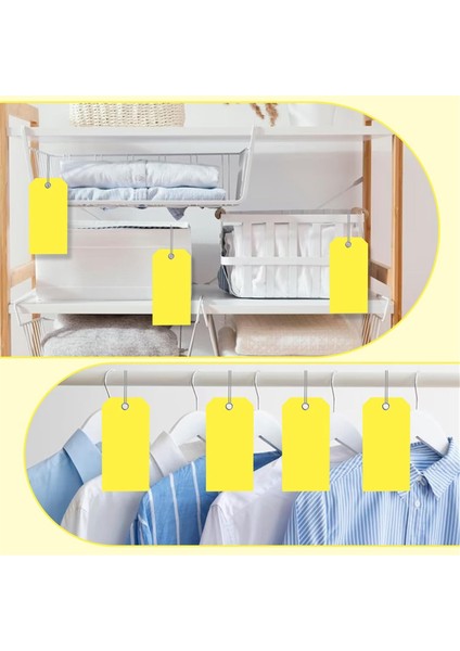 3/4 Inç x 2 3/8 Inç Neon Nakliye Etiketleri, Güçlendirilmiş Delikli Boş Ağır Hizmet Tipi Askılı Etiketler, Yazılabilir Bagaj Etiketleri, B (Yurt Dışından) fiyatları