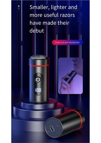Yeni Kompakt Tıraş Makinesi Mini Taşınabilir Tıraş Makinesi Tip-C Hızlı Şarjlı Seyahat Ev Dijital Ekranlı Sakal Tıraş Makinesi (Yurt Dışından) modelleri