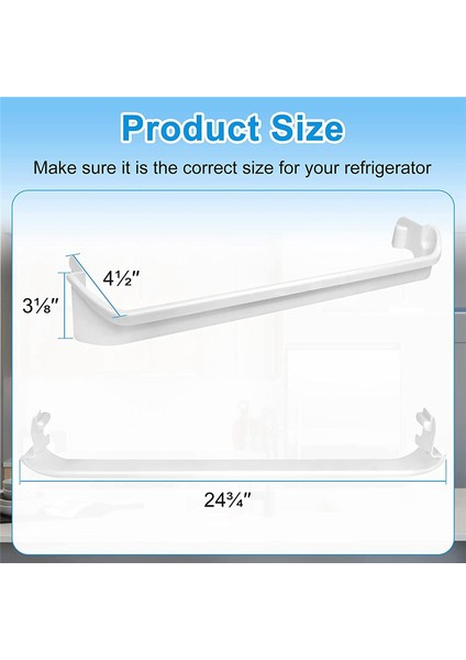 240534901 Buzdolabı Kapı Rafı Çubuğu Uyumlu Değiştirilebilir 948954 AP3214630 PS734935 EAP734935 Buzdolabı Dondurucu Çekmecesi (Yurt Dışından) modelleri