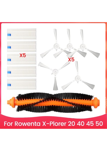 Rowenta X-Plorer Serisi 20 40 45 50 RR6875 RR7275 RR8227 Vakum Parçaları Için Yan Fırça Filtre Takımı (Yurt Dışından)